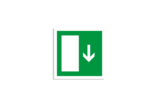 Escape markings Exit left down