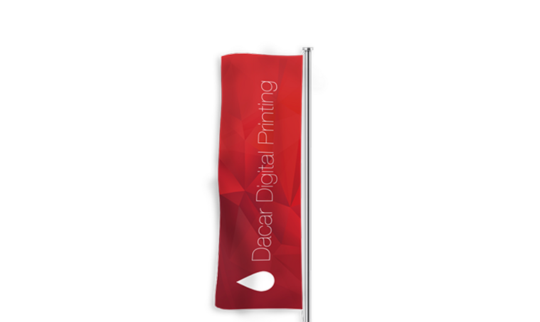 Banier vlag mast R 1200mm x 3500mm