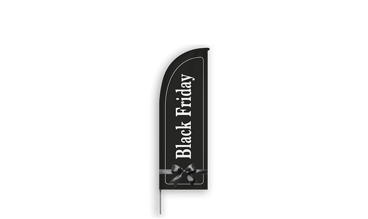 Drapeau de plage Black-Friday 85x220