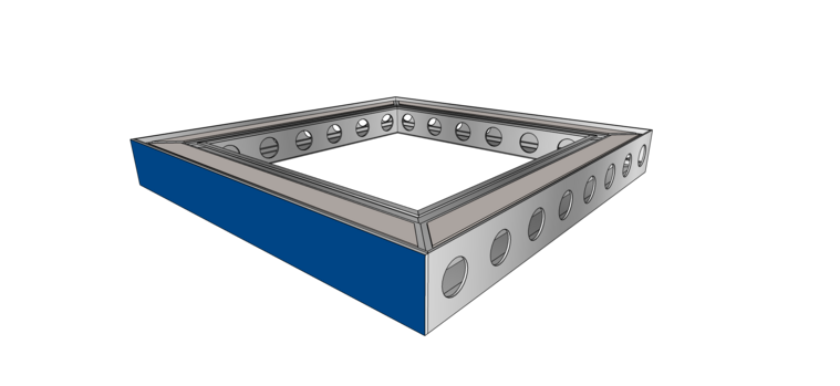 BeMatrix - Aluvision cover blauw 62mm